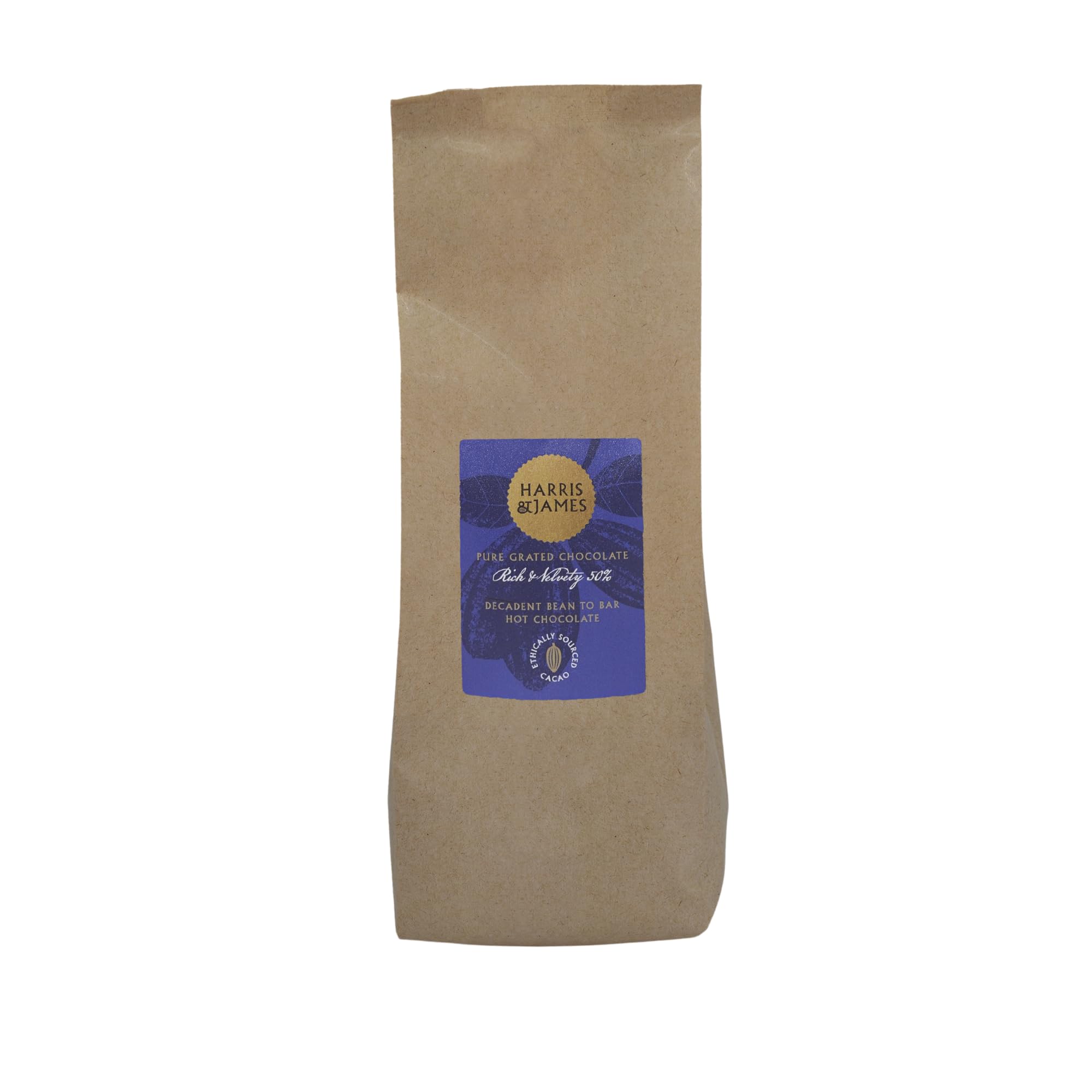 Harris & James Drinking Chocolate | Rich & Velvety 50% Chocolate Flakes 1kg | Decadent Bean To Bar Hot Chocolate From Cocao Beans | Hand Made in Small Batches