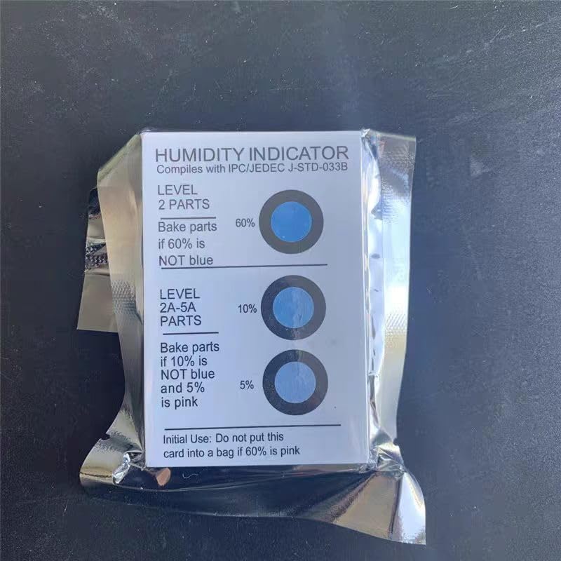 250 Pack Six-Point Humidity Indicator Card 10-60% PCB Circuit Board HIC Blue Brown Eco-Friendly Cobalt-Free Color-Changing Test Card (Blue,5-10-60%)