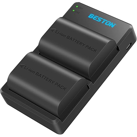 BESTON 2-Pack LP-E6 LP-E6N Battery and Charger for Canon EOS R 6D 7D 60D 70D 80D 90D, 5D Mark II III IV, 6D Mark II, 7D Mark II, 5DS R, XC10 XC15 Camera