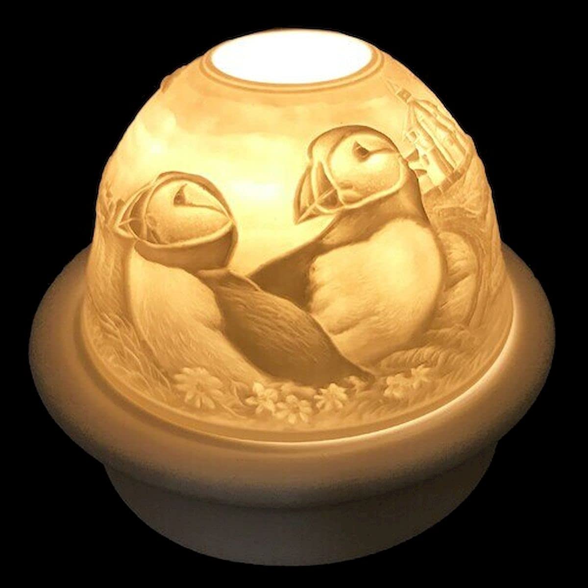 Puffins Tea Light Dome Candle Holder