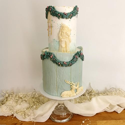 Miniatura 9 de Katy Sue Molde de silicona para renos sentados - Hace 2 renos - Tamaño del molde 3.543 x 5.039 x 0.394 in o 3.5 x 5 x 0.4 pulgadas