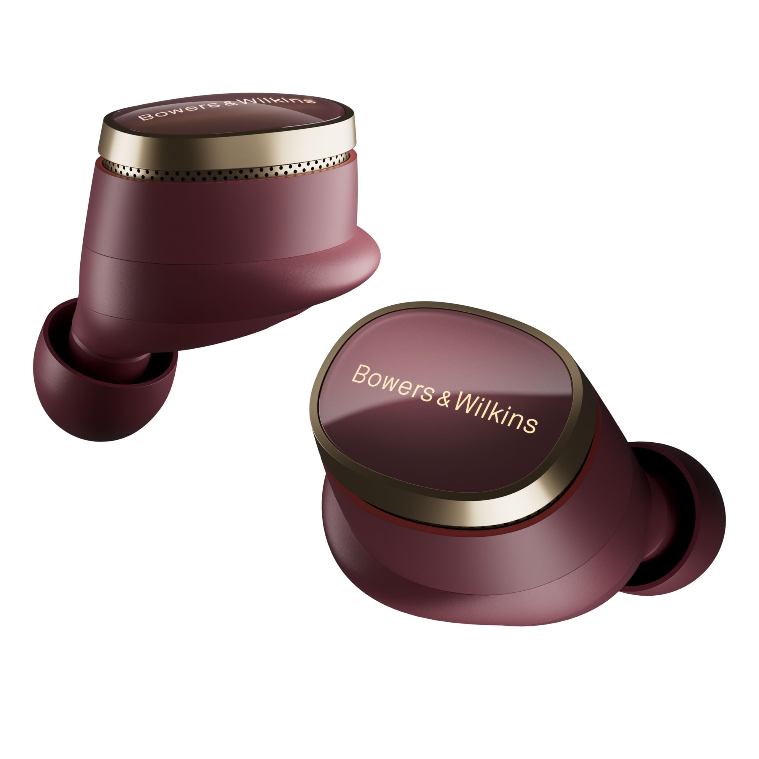 Bowers & Wilkins Pi8 Auriculares Inalámbricos True Wireless, Alta Resolución 24 bits, aptX Lossless, ANC y Micrófonos Integrados - Dark Burgundy