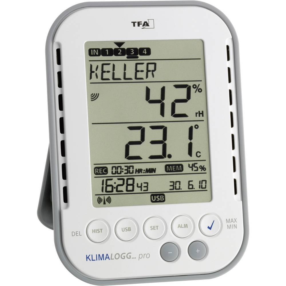 TFA Dostmann Klimalogg Pro profesjonalny termohigrometr 30.3039, z funkcją rejestrowania danych