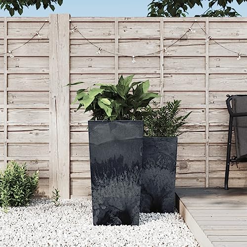 Jardinière robuste aspect béton pour grandes plantes de balcon - 3