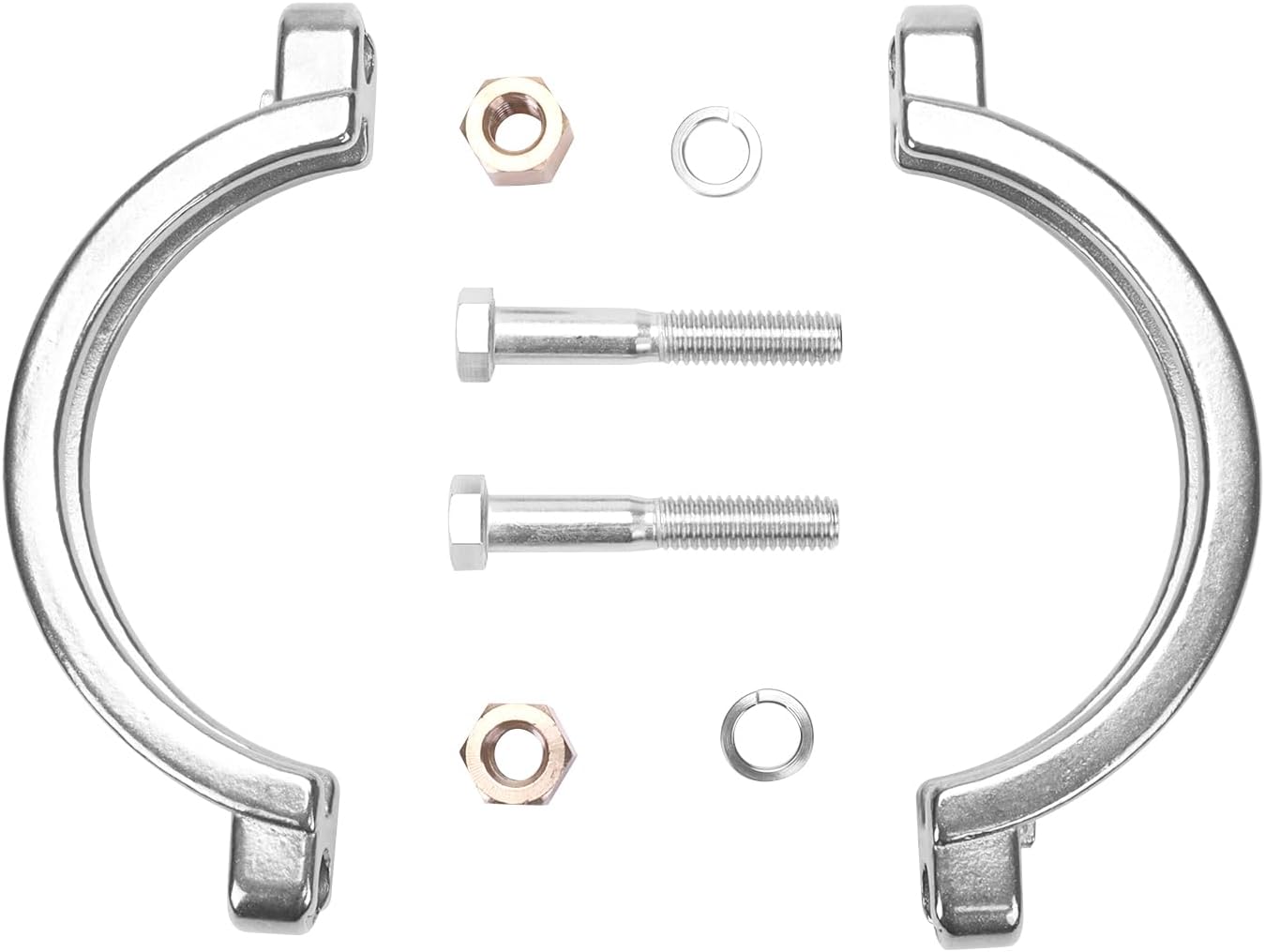 DERNORD Sanitary Clamp High Pressure Bolted Tri Clamp Clover Stainless Steel 304 (Tri-clamp: 3.5 Inch)