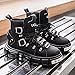 CTKVbmeoi Men's Goth Combat Punk Fashion Boots Chunky Buckle Strap Ankle Boots Rivet Embellished Platform Lace-Up Side Zipper Design