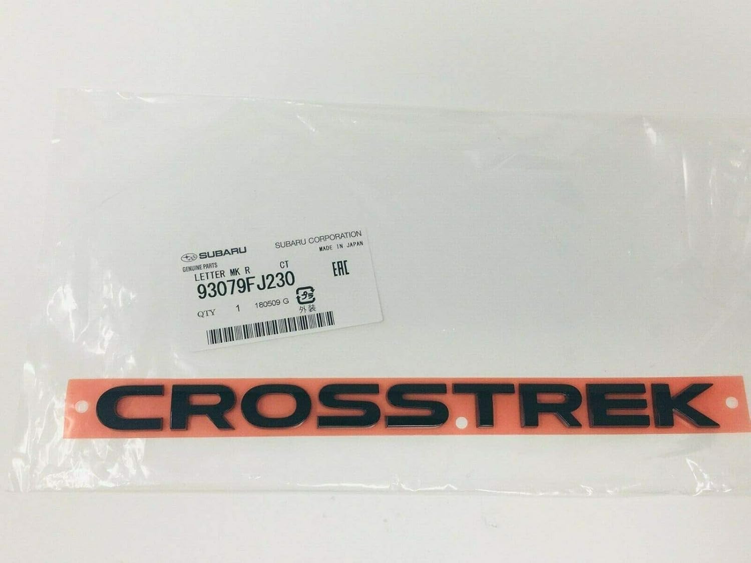 Subaru Crosstrek Rear Tailgate Letter Marker Nameplate NEW 93079FJ230 OEM Genuine