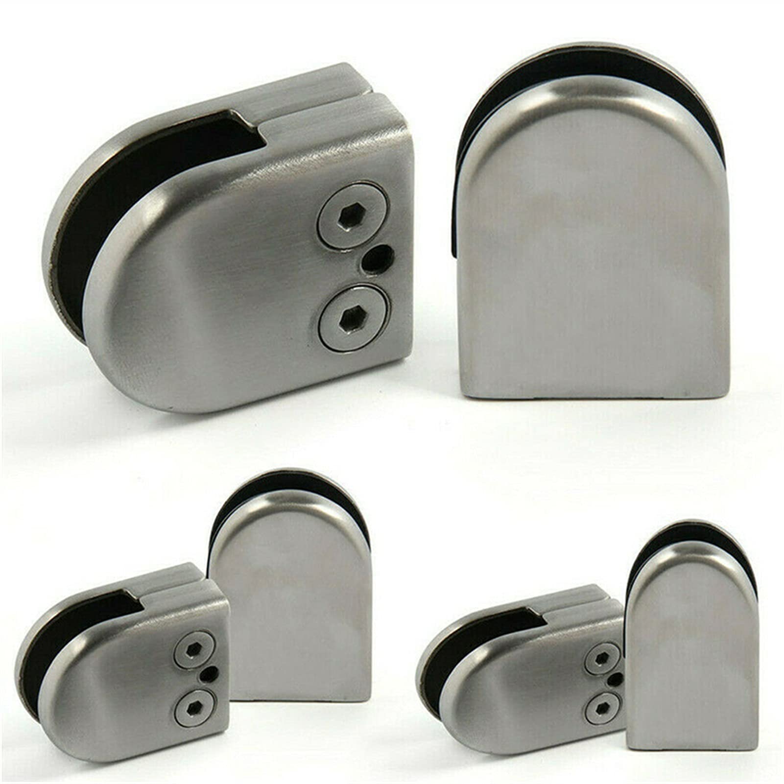 Conectores de vidrio 4/8 Uds. Soportes de soporte for estantes redondos abrazaderas Clips for tornillo ajustable acrílico de madera de vidrio de 6-12mm(8pcs L)