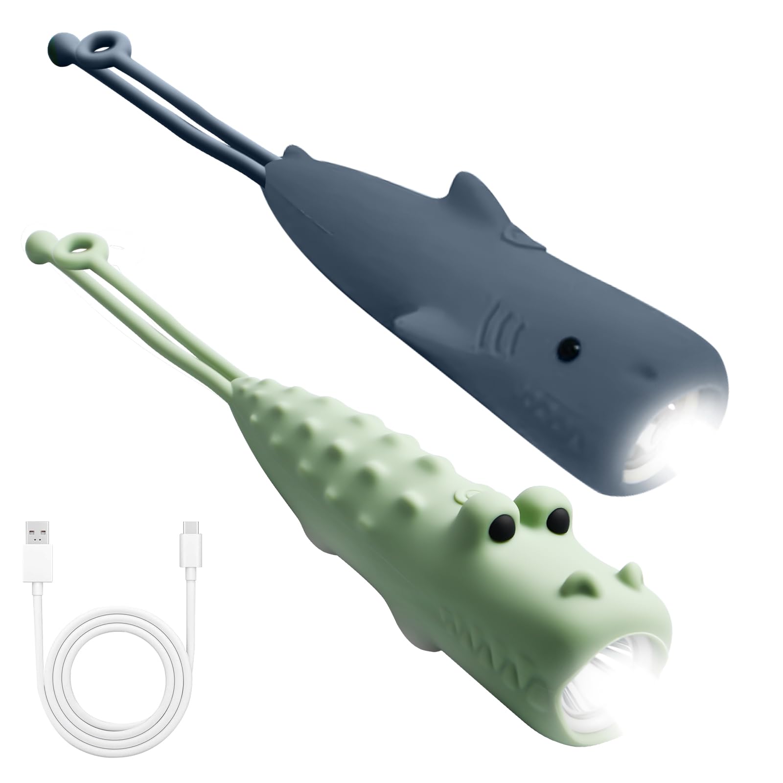 2 pezzi torcia ricaricabile per bambini in silicio, torcia per bambini dimmerabile con LED, 2 modalità di illuminazione, torcia per bambini dai 3 anni in su, regalo ricaricabile