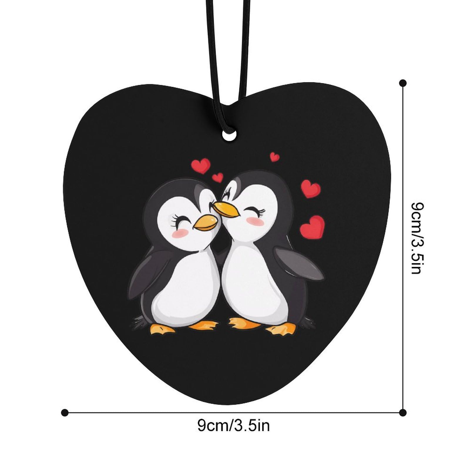 Love Cute Animal Penguins Car Air Freshener Hanging Aromatherapy Tablets for Car Accessories Love form