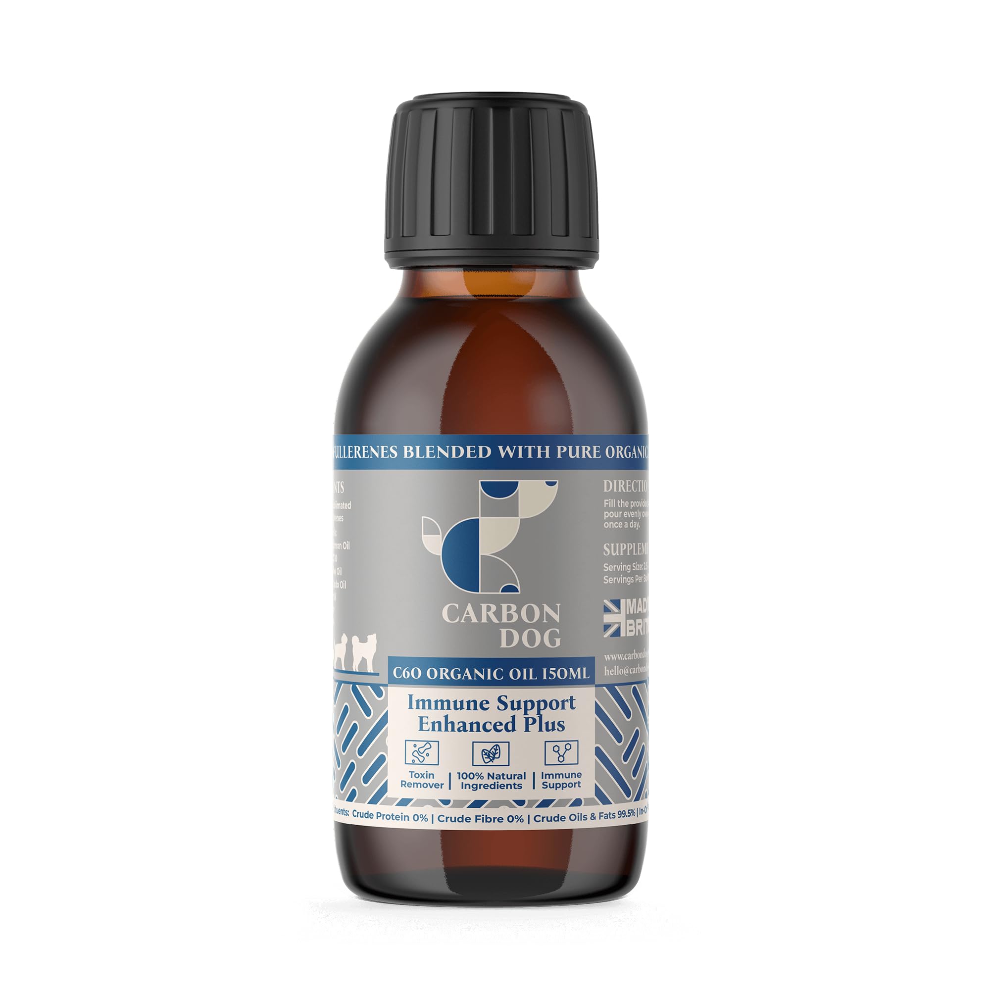 Carbon Dog Immune Support Dog Supplement 150ml | Specially Formulated Supplements for Dog Health | For Balance, Resilience & Long Term Health | 100% Natural | With Salmon Oil and Coconut Oil for Dogs