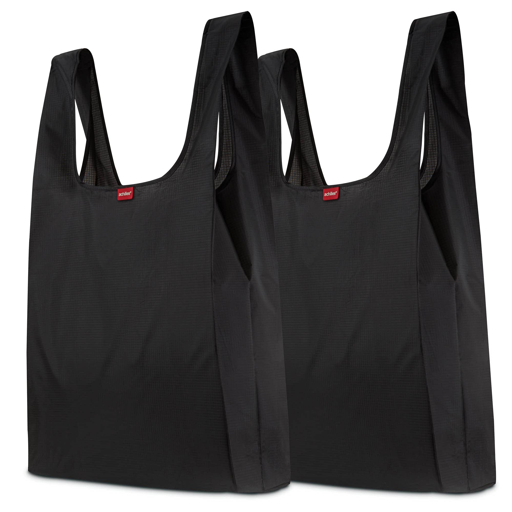Achilles Einkaufstaschen – 2er Set Einkaufstaschen, Basic Shopper 38x46x11 cm, Schwarz