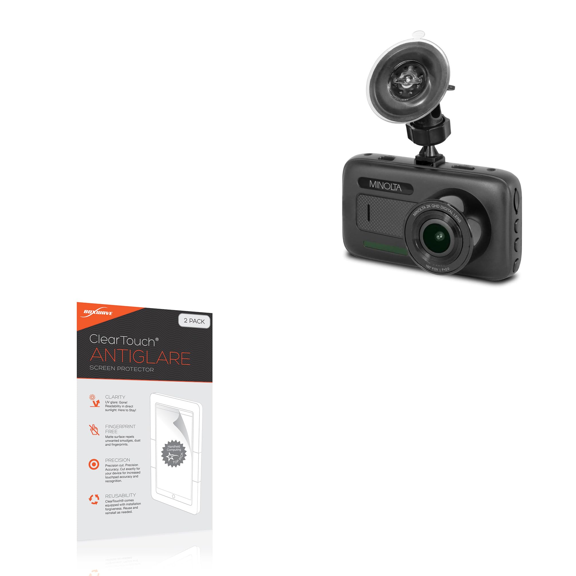 BoxWave Screen Protector Compatible With Minolta MNCD2K10 - ClearTouch Anti-Glare (2-Pack), Anti-Fingerprint Matte Film Skin