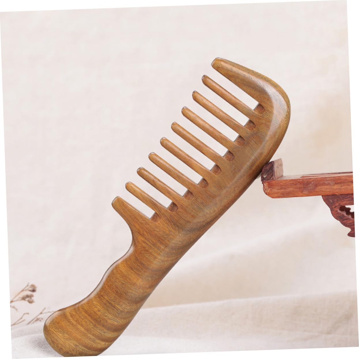 FRCOLOR Lot De 3 Peignes À Cheveux En Bois Naturel À Dents Larges Outil De Coiffure Statique Pour Femmes Et Barbiers
