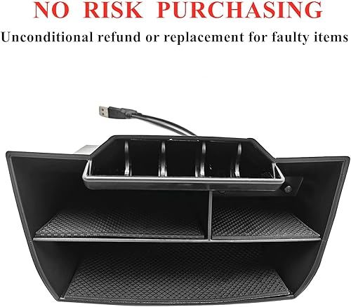 Miniatura 7 de Caja de almacenamiento para consola central Honda Civic Sedan de 10ª generación, bandejas de monedas, organizador de tarjetas con cable de extensión