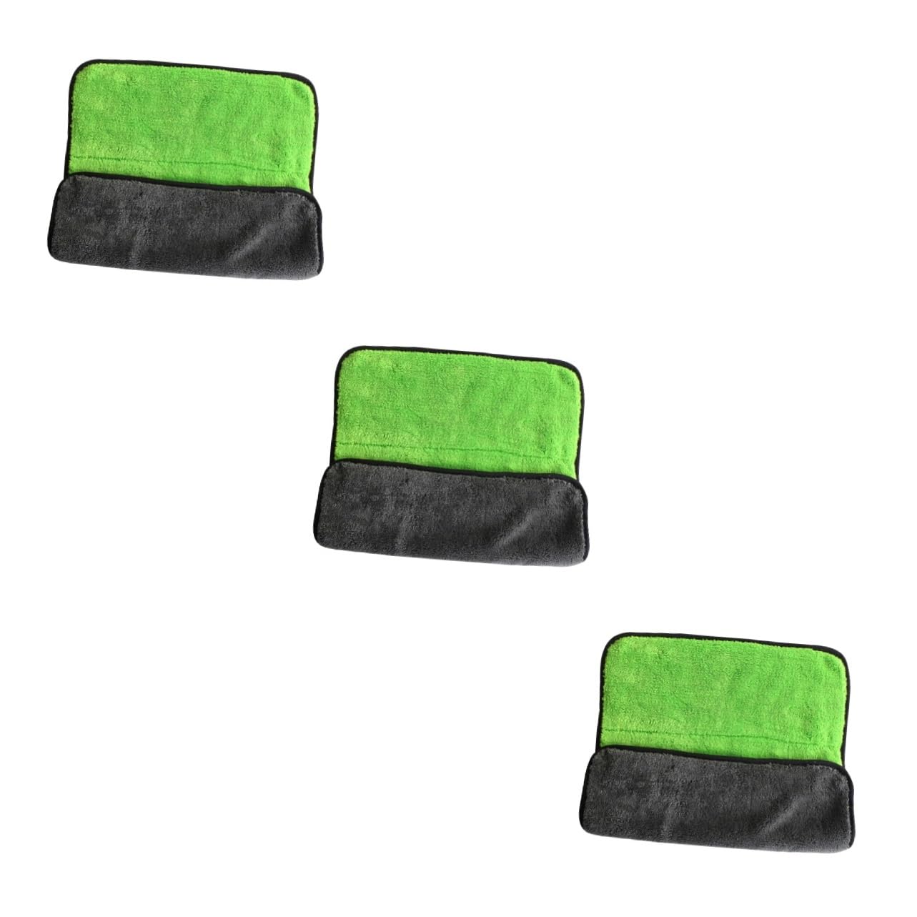 GLEAVI 3pezzi Panno Microfibra Per Auto Asciugatura e Pulizia Rapida Verde e Assorbimento Elevato Resistente e Morbido Per Auto e Superfici Delicate