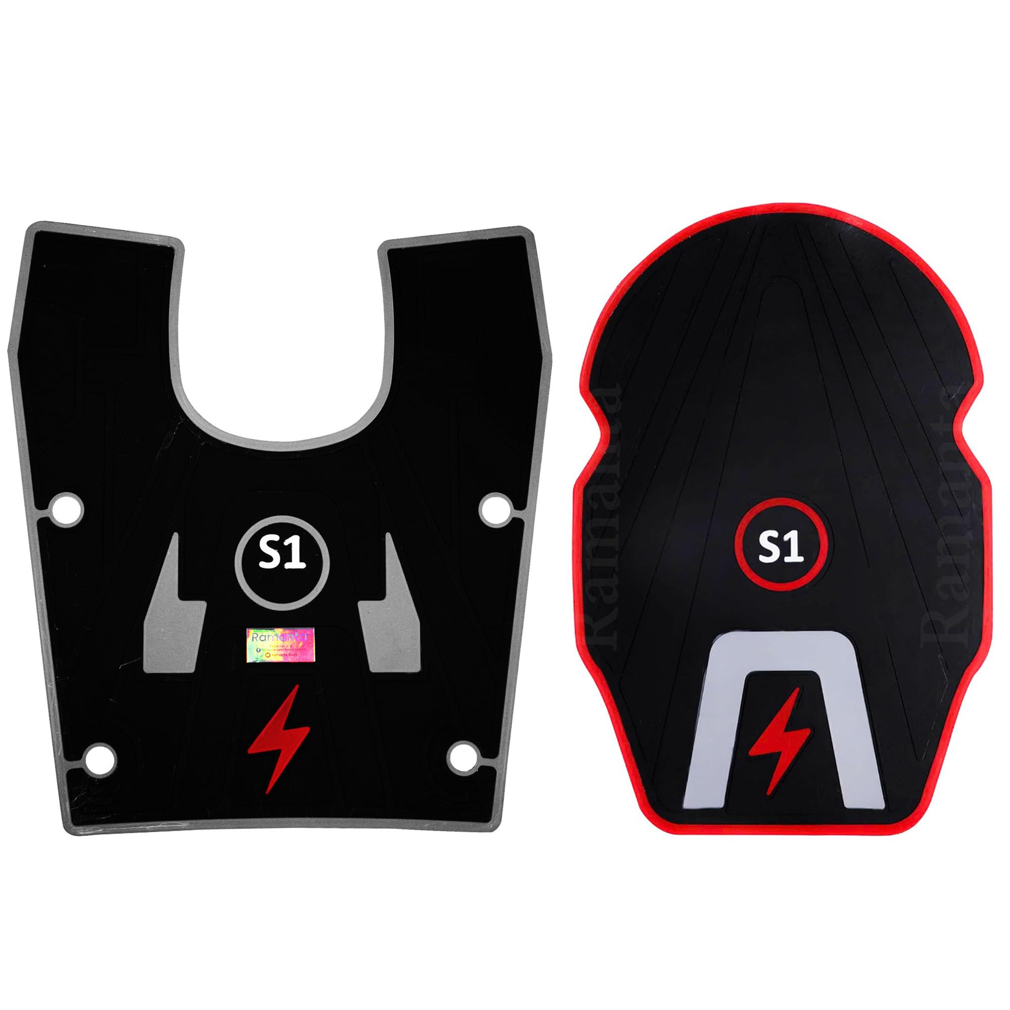Ramanta O.l.a S1 Foot Mat & Dicky Mat Anti Slip PVC Rubber Footmat/Washable Floormat Compatible with Scooter/Scooty S1 Pro 2nd Gen, S1 Air & S1 X (All New Model of 2024) (Black, Gray & Red - 2 PCs)-image-16