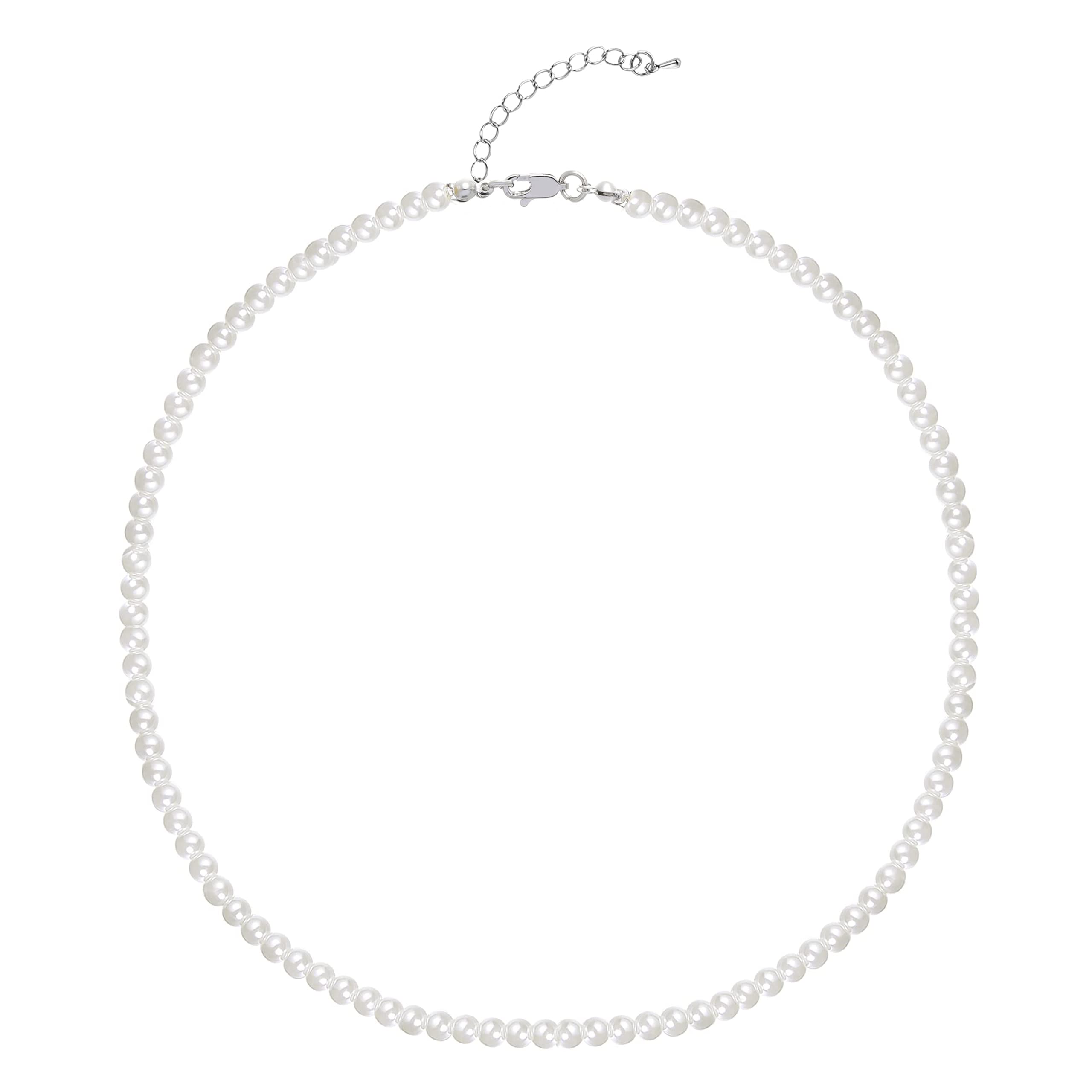 BABEYONDRound Imitation Pearl Necklace Wedding Pearl Necklace for Brides