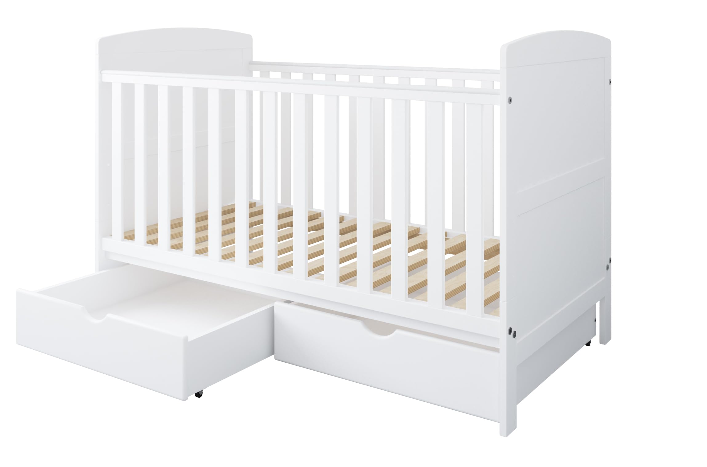 zee Cuna Bebé Blanca 140x70 Philip 3 en 1 con Cajones