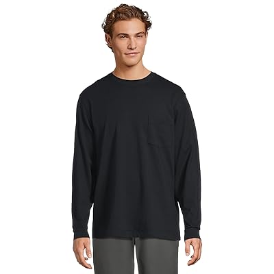 L.L.Bean Carefree Unshrinkable T Shirts With Pocket Traditional Fit Long sleeve Men
