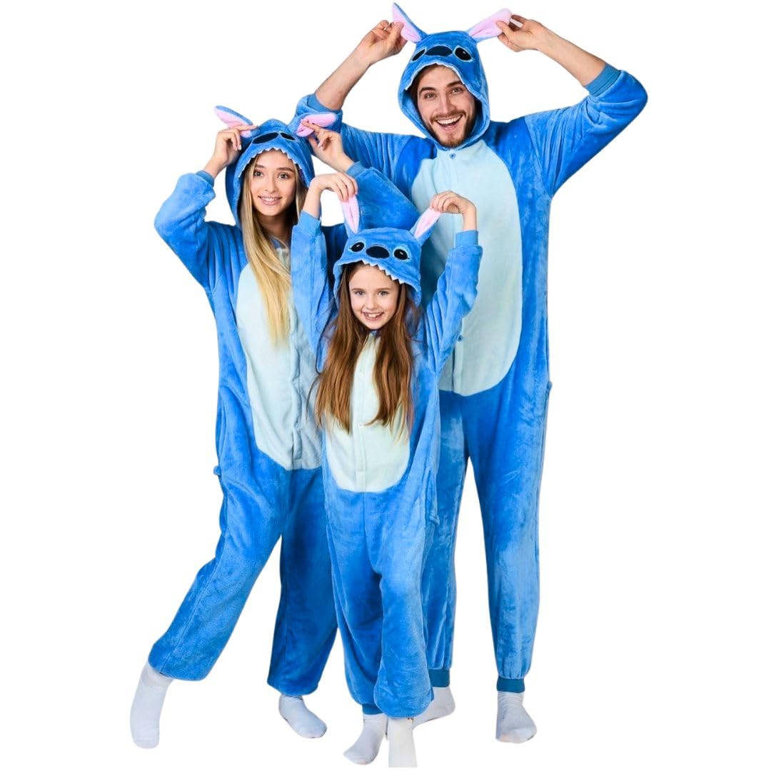 Onesie Costume Adulto Peluche Kigurumi Pigiama Unisex Costume Animale Taglia S-XL