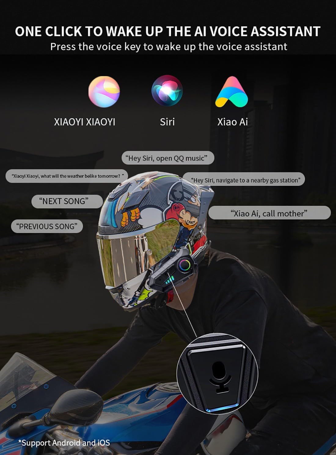 Casco De Moto Abatible con Doble Visera HD, Casco De Moto Modular Bluetooth para Hombres Y Mujeres, Casco Homologado ECE, S~XXL