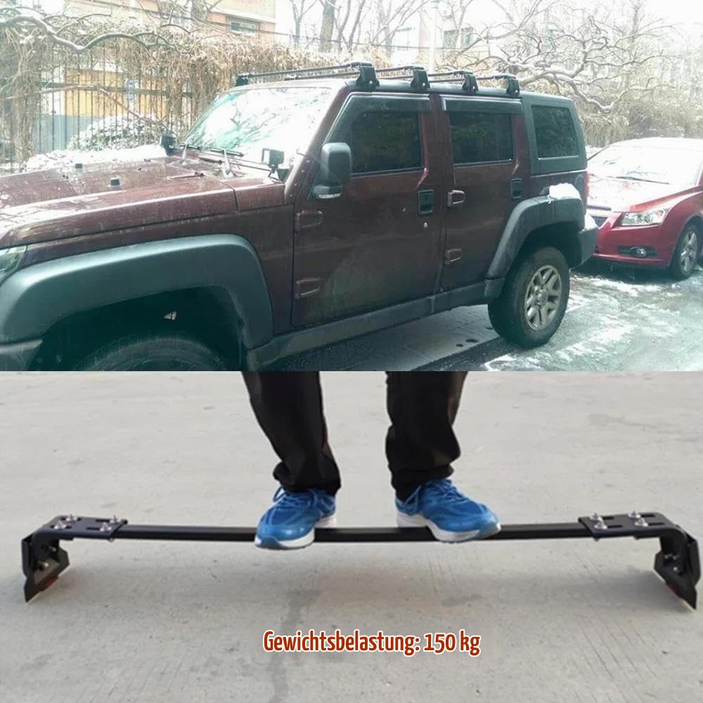 ESPYN Dachträger Dachgepäckträger Für SUV/MPV-Autodachträger-Dachrinnenhalterungsadapter Zur Befestigung An Jedem Fahrzeug Mit Regenrinnen (Size:19-23CM)