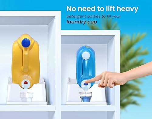 Miniatura 2 de Skywin Effortless - Soporte para taza de jabón y bandeja de goteo, organizador de recipientes de detergente líquido, pedestal dispensador, soporte