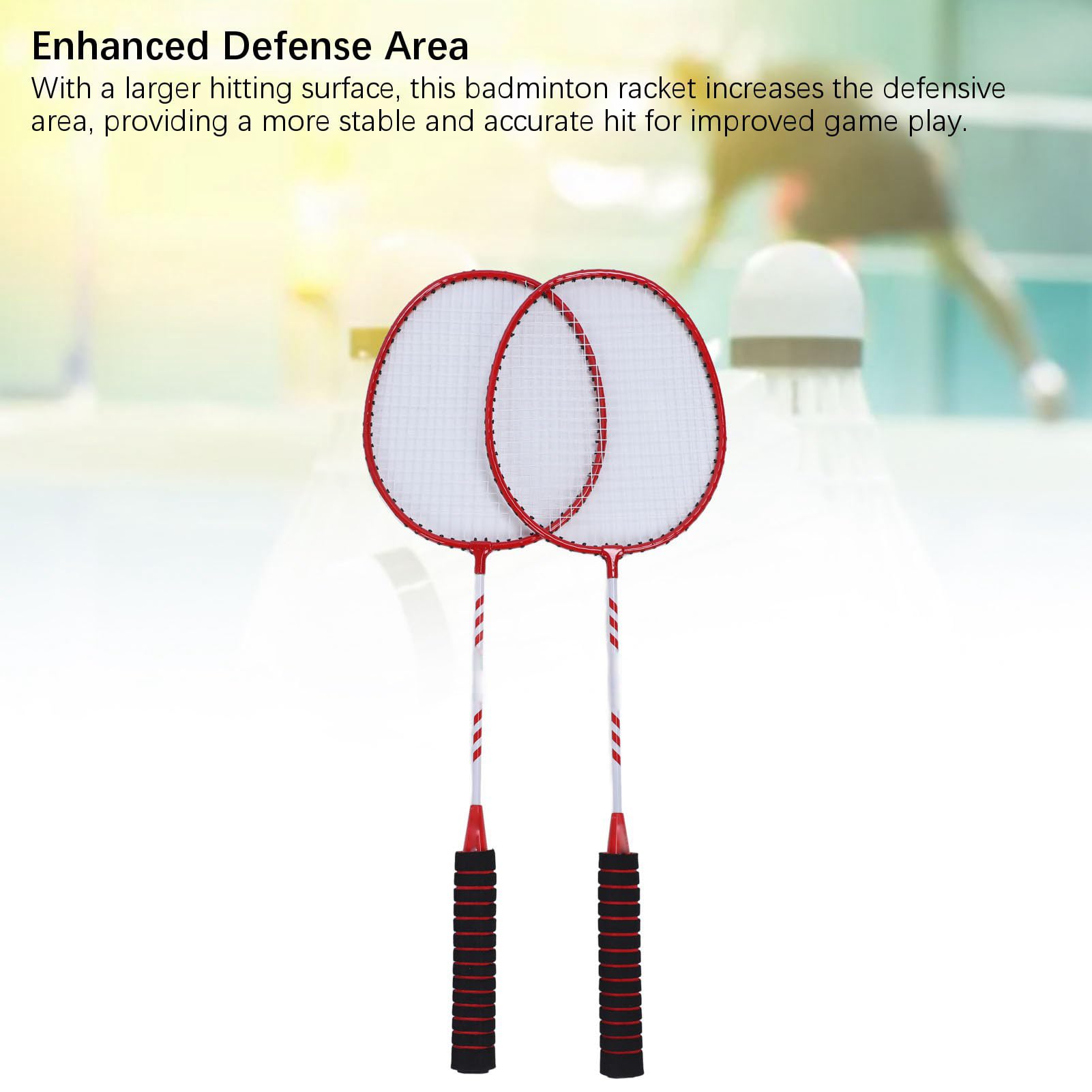 ZJchao Juego de Bádminton, Raquetas de Bádminton 2 Piezas de Raquetas de para Adultos y Adolescentes Juego de de Antideslizantes de Aleación de Hierro de para Interiores con Volantes de Nailon Bolsa