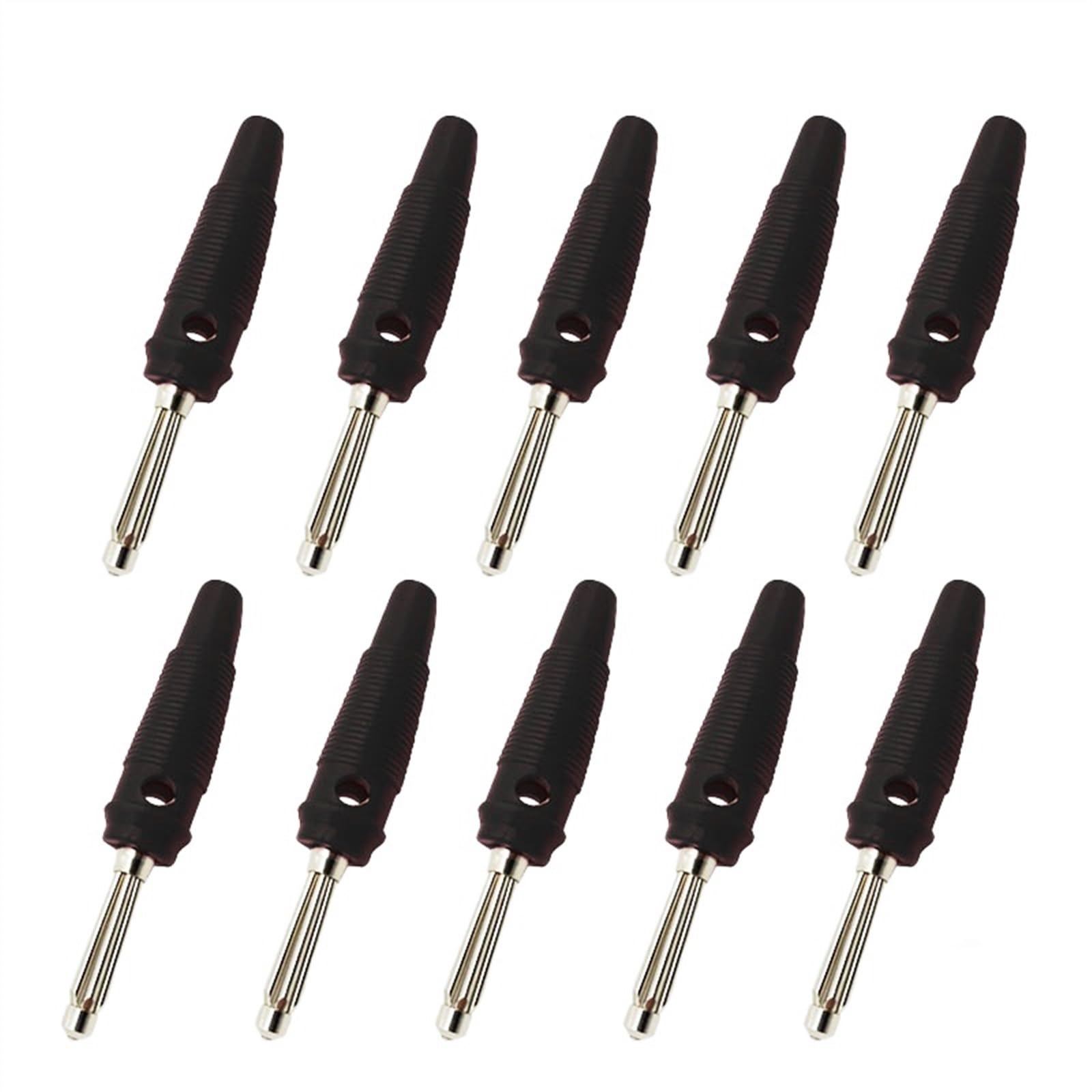 Connecteur de fiche Banane empilable sans Soudure, Rouge et Noir, 4mm, en cuivre, 10 pièces(10Pcs (Mixed))
