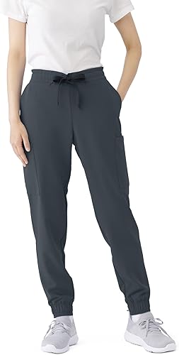 ave First - Pantalón deportivo tipo cargo para mujer color carbón talla L Petite