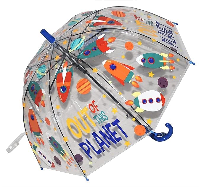 Image of Rainbow Smiling Sun Umbrellas Children Magic Cloud Transparent, See through Dome Umbrella for Children, Umbrella for Girls and Boys, Umbrella for Kids