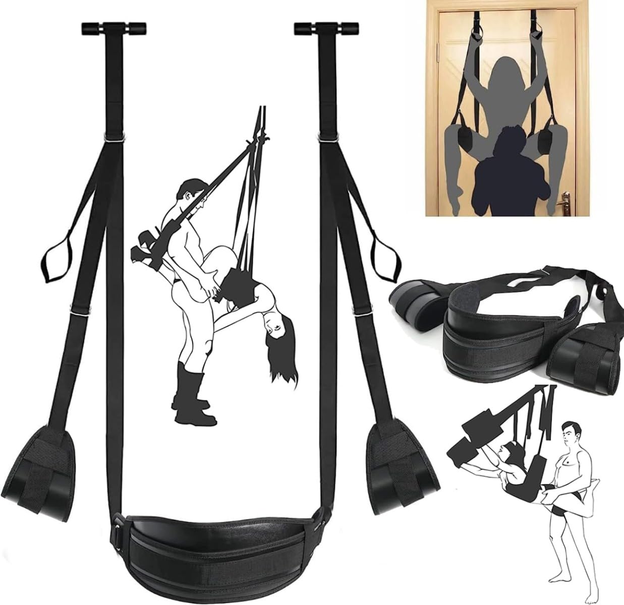 𝙎𝙚̣𝙭 𝙏σ𝙮𝙨 Altalena Premium Per Porta Interna In Tripla Pelle, Giocattoli Per Lo Svolgimento, Attrezzature Per Esercizi, Regali Per Uomini E Donne