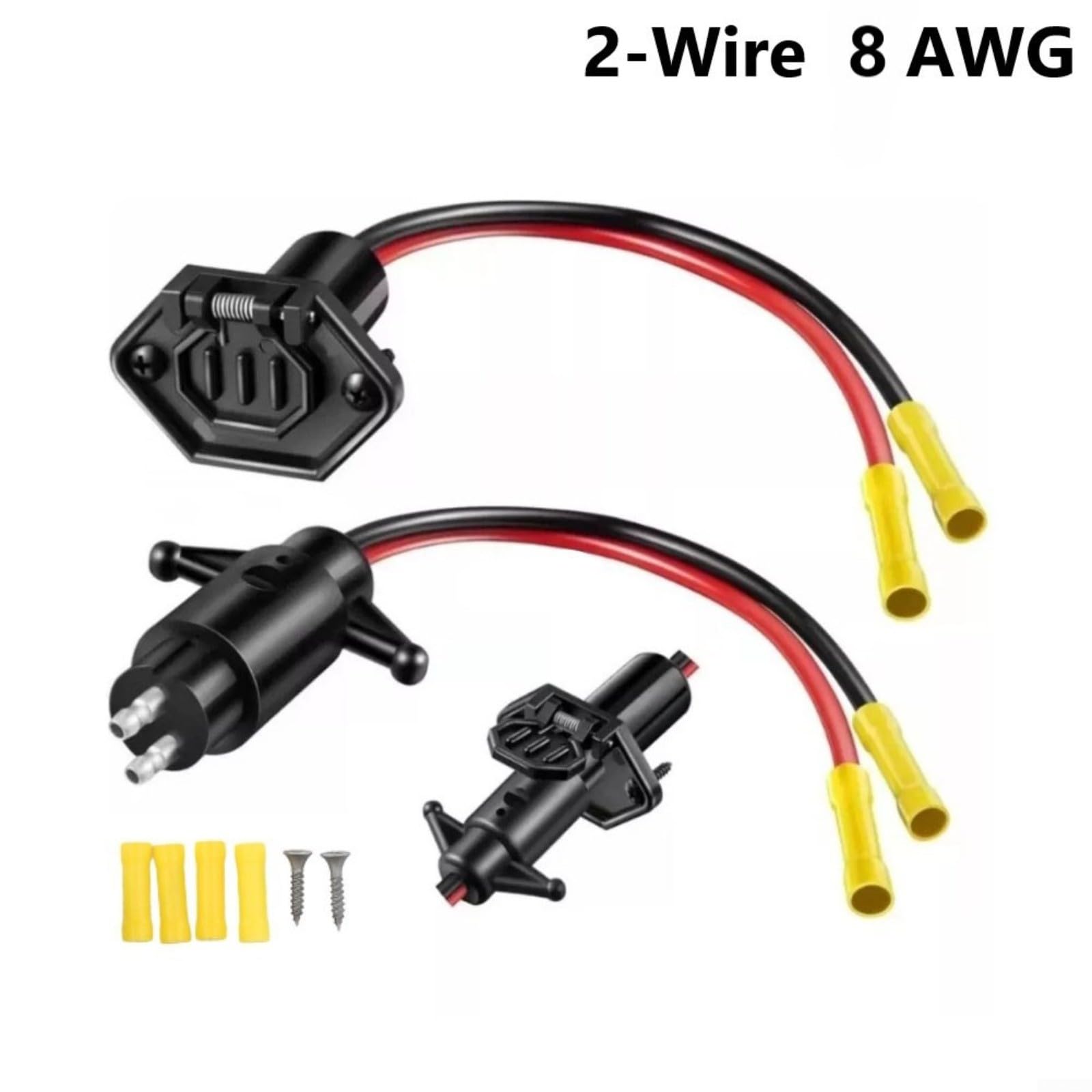 Trolling-Motorstecker Wasserdichtes Trolling-Motor-Stecker- und Steckdosen-Set 12V wasserdicht Schnellanschluss für Schiffsteile männlich + weiblich