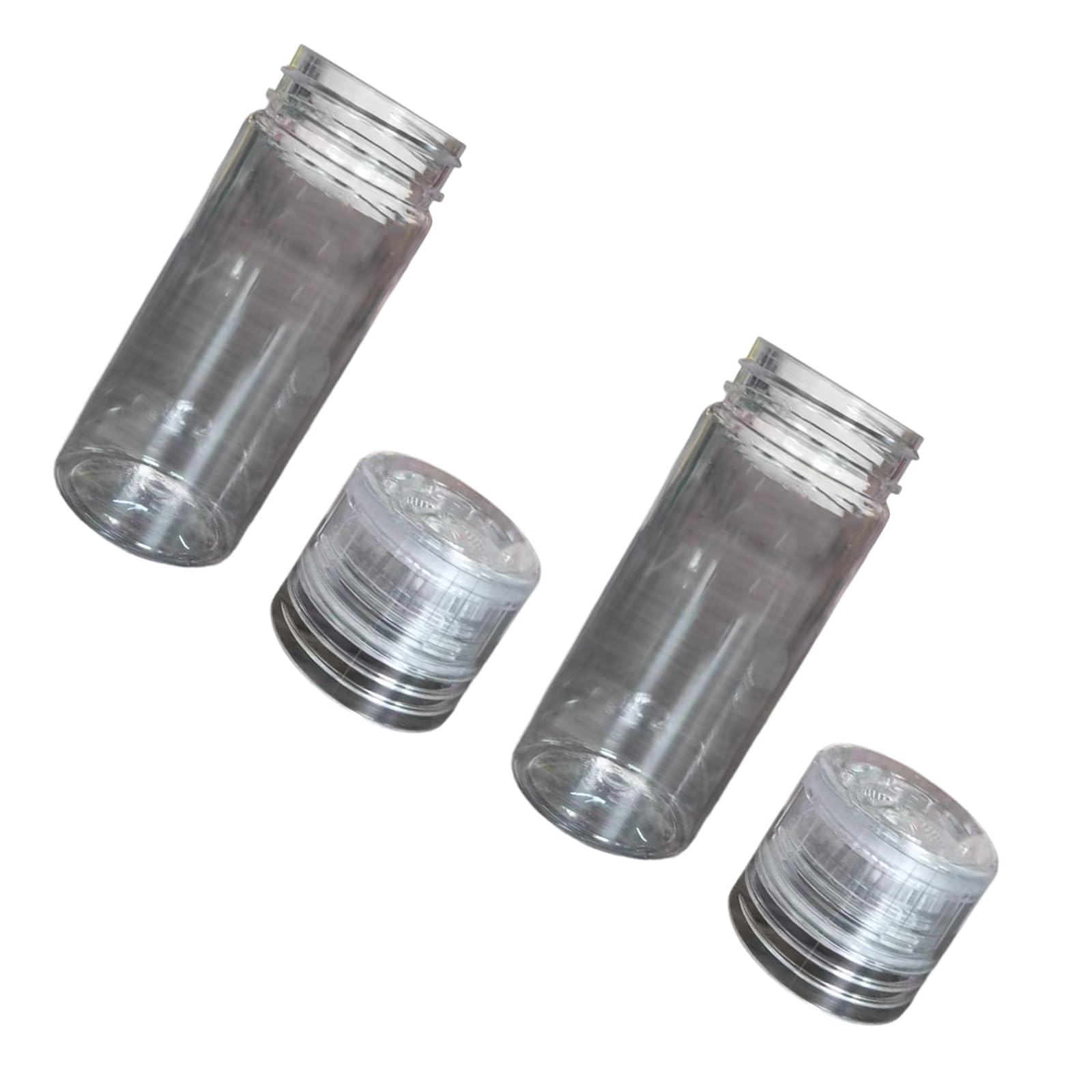 JSGHGDF 2Pieces 100Ml Salt and Peppers Shaker with Visible Levels Indicators and Ergonomic Designs Camping Salt Stirrer PET Seasoning Bottle