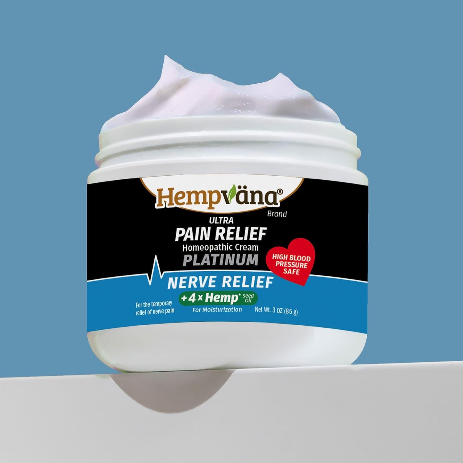 Hempvana Platinum Ultra-Strength Nerve Relief Cream w/100% Pure Hemp Seed Oil, AS-SEEN-ON-TV, Relieves Nerve Pain, Shooting Pain, Tingling, Muscle Cramps, Joint Pain, Tingling, Crawling Sensations - Image 6
