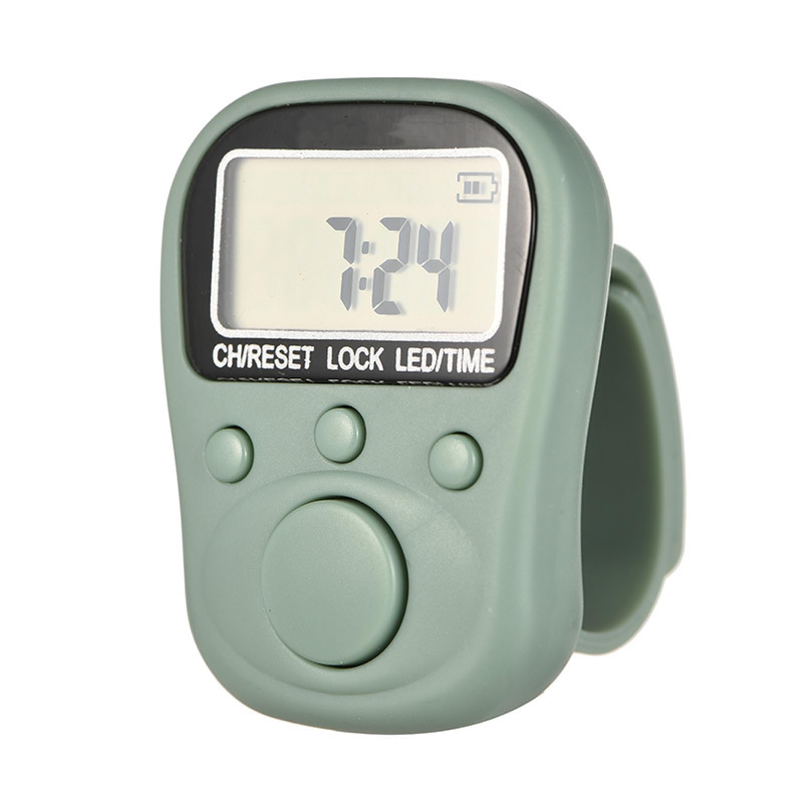 Rechargeable 6 Digit LCD Manual Counter with 7 Channel Multiple Task Management and Adjustable Silicone Rings for Fitness Tracking Fitness Reps Trackers