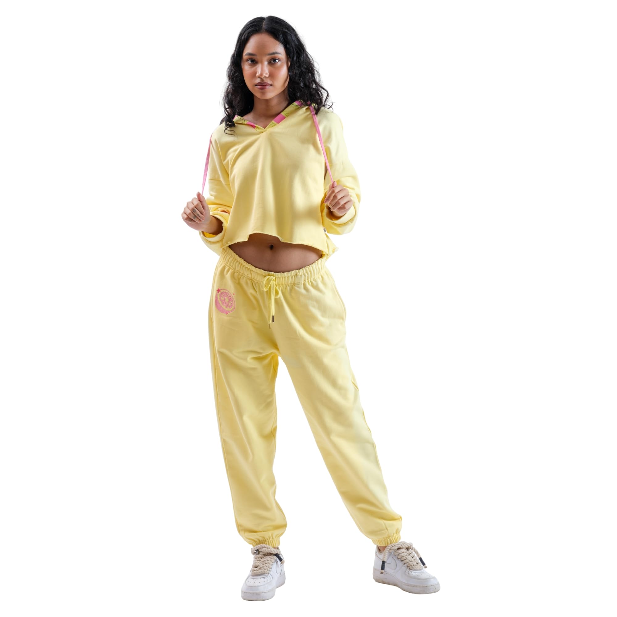 | Buttercream Cropped Hoodie | Light Yellow-image-10