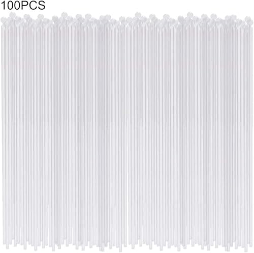 Agitadores de bebidas 100 piezas de 75 pulgadas transparente Swizzle Stick desechable de plástico Star Top Crystal Sticks