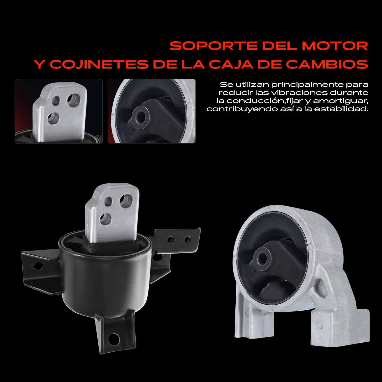 Frankberg 3x Soporte del Motor + 1x Cojinete de la transmisión automática Compatible con Rio II JB 1.4 16V Accent III MC 1.4 GL Rio II JB 1.6 CVVT Accent III Berlina MC 1.4 GL 219101G000