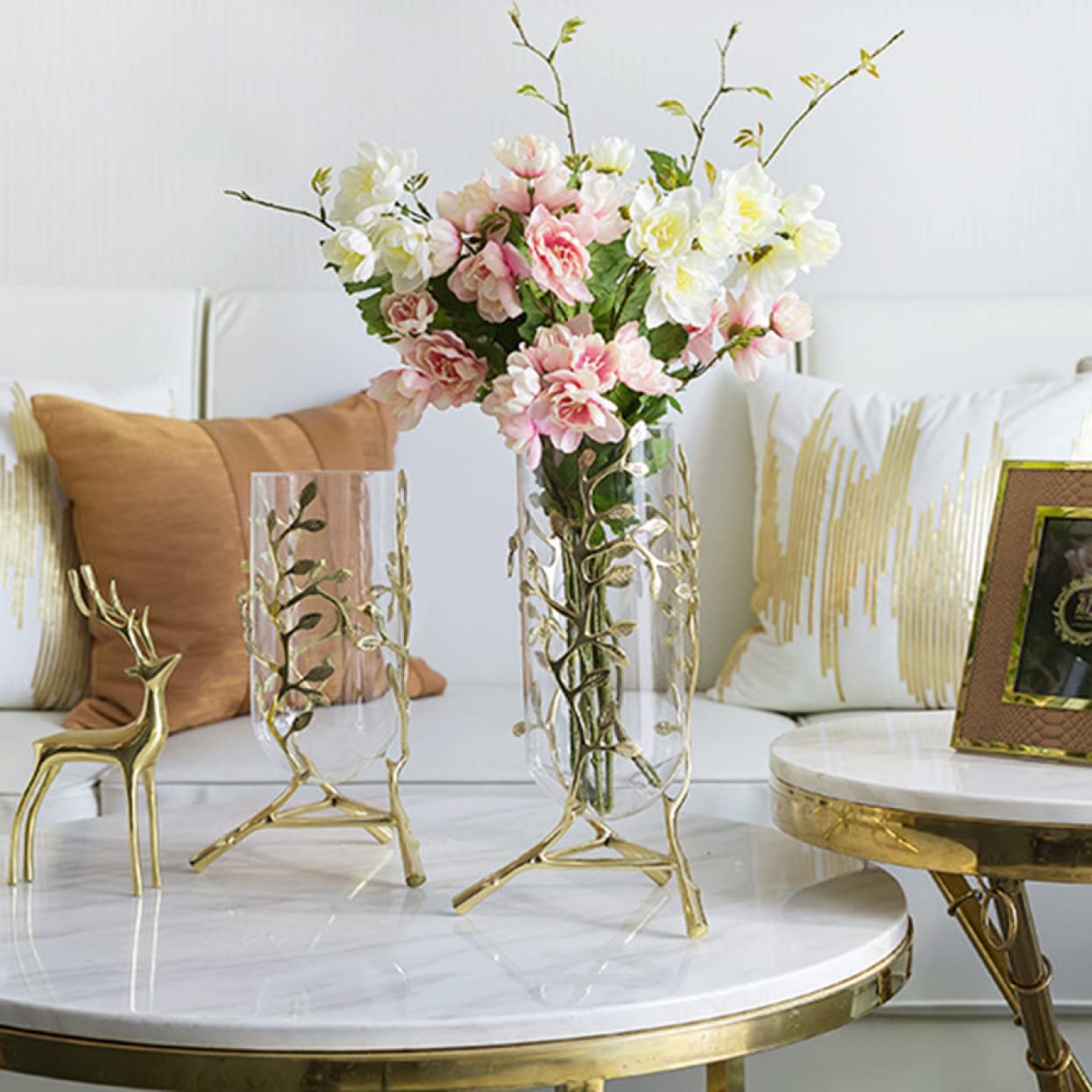 Amazon.co.jp: 花瓶 おしゃれ 大きい フラワー ベース ガラス