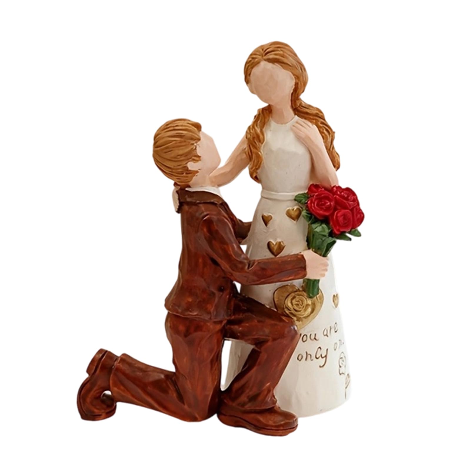 Zentriva Faceless Wedding Couple Figurine, Resin Couple Statue,