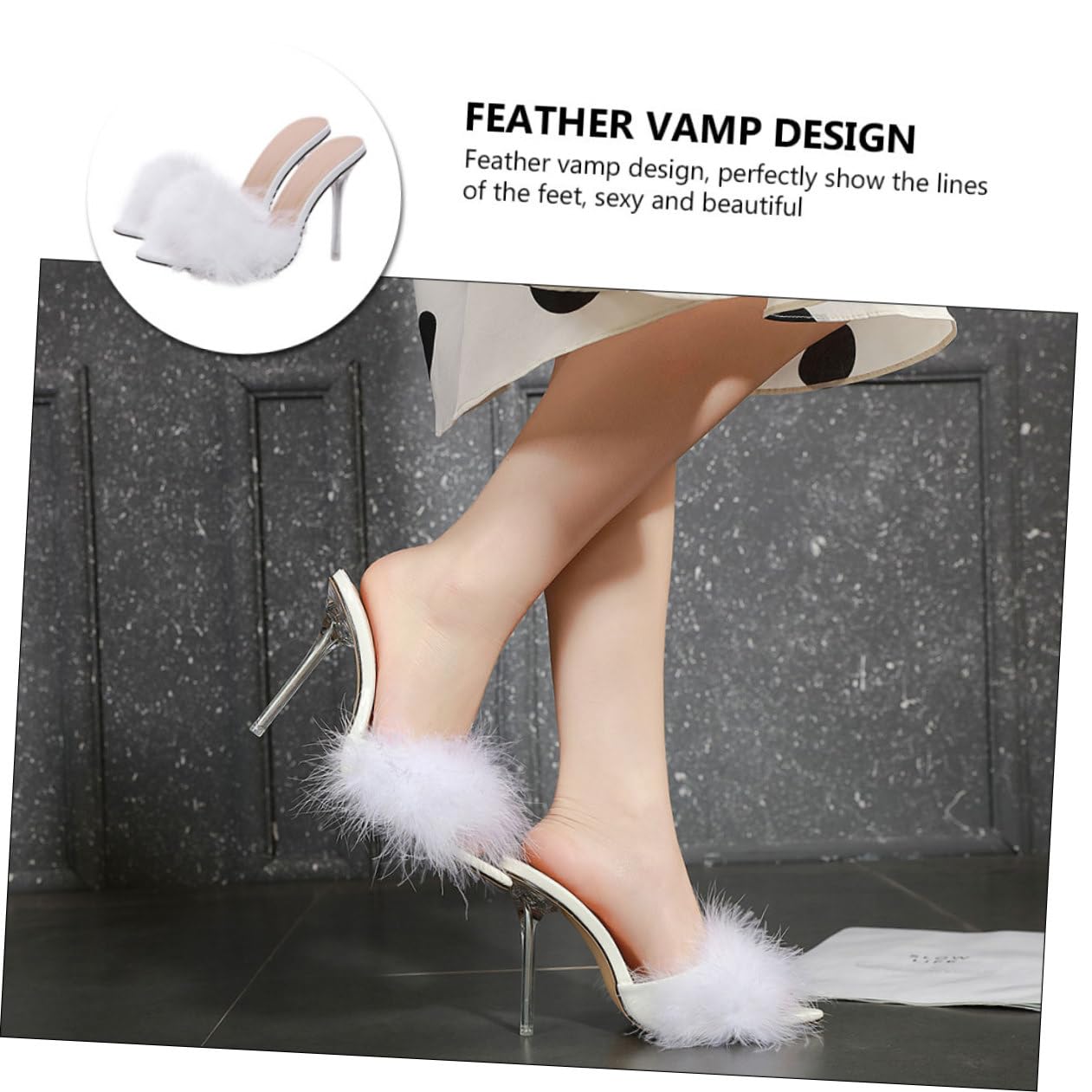 Holibanna Pantofole Stivali con per Donna Sandali Soffici per Le Donne Tacchi da Ragazza Sandals Sandale Ciabatte estive Sandali con Alto Scarpe estive Suola: Bianca