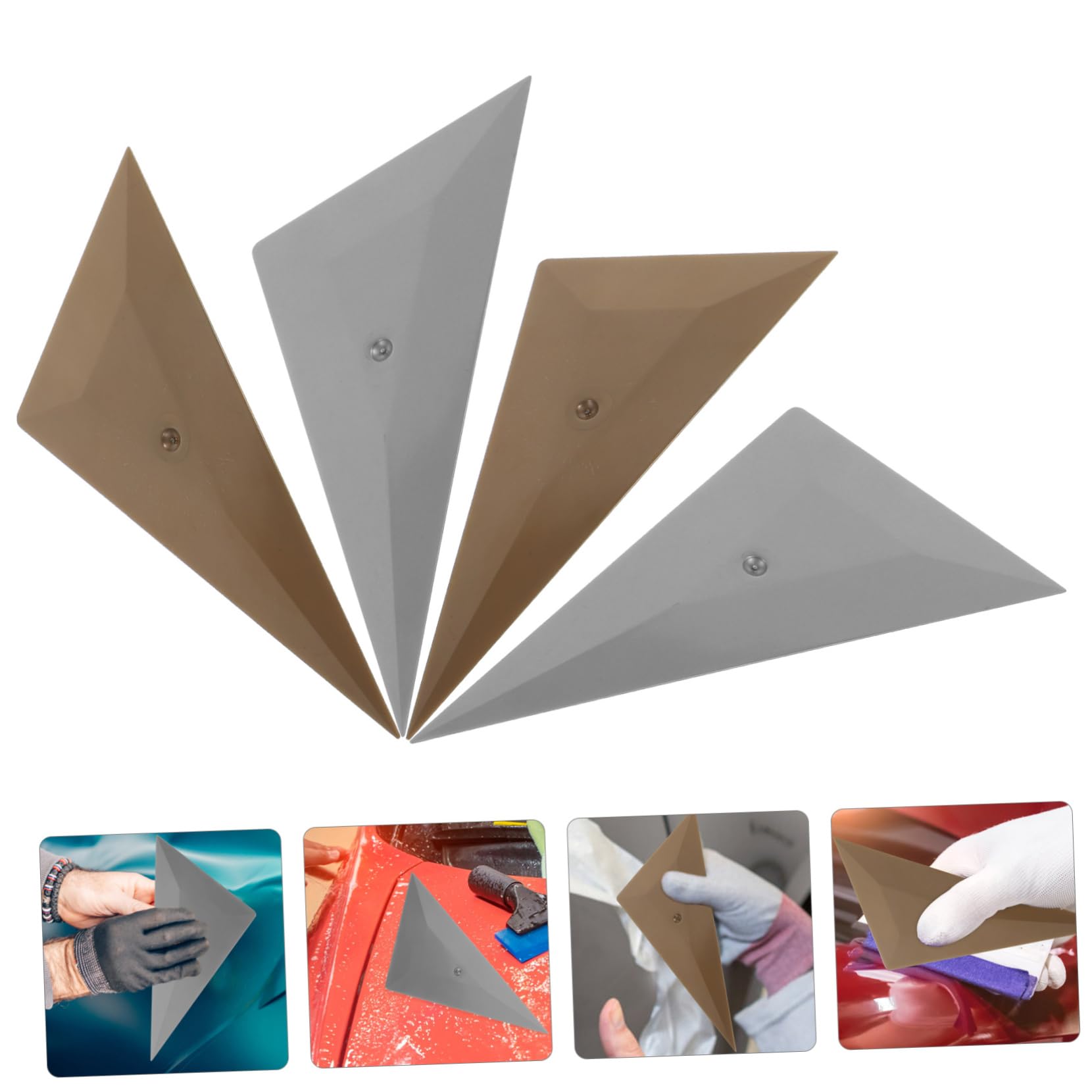 Happyyami Film Tool Set 4 Car Window Tint Squeegees Flexible for Vehicle Wrap Sticker Installati