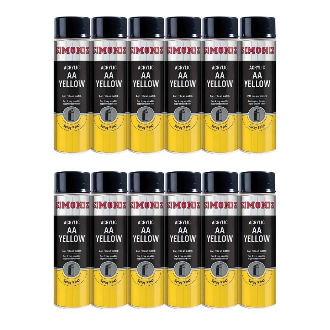 Simoniz AA Van Yellow Spray Paint 12x 500ml