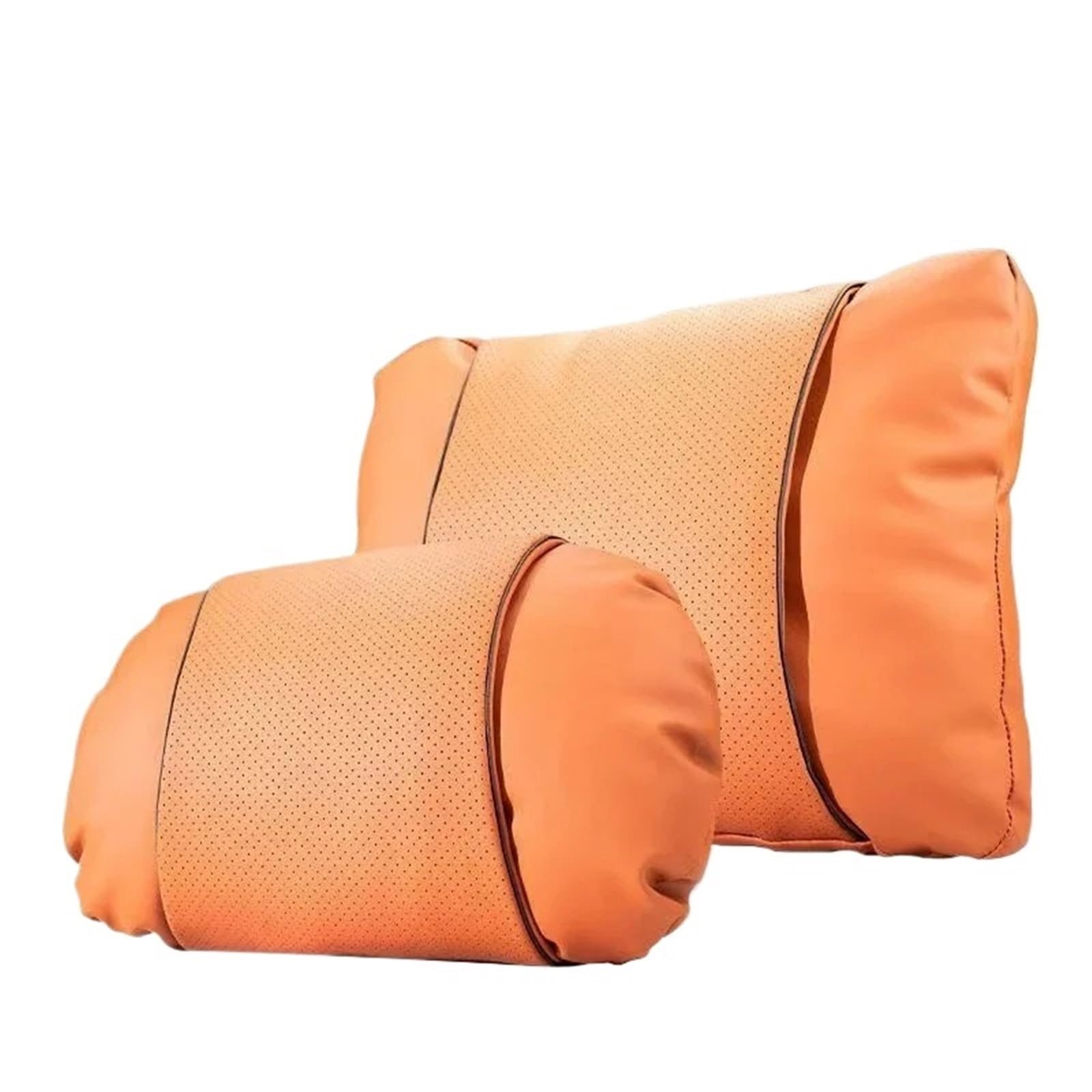 KAUWYEHD Car Seat Accessories Car Seats Na&ppa Leather Headrests Breathable Waist Cushions Neck Pillows(F style)