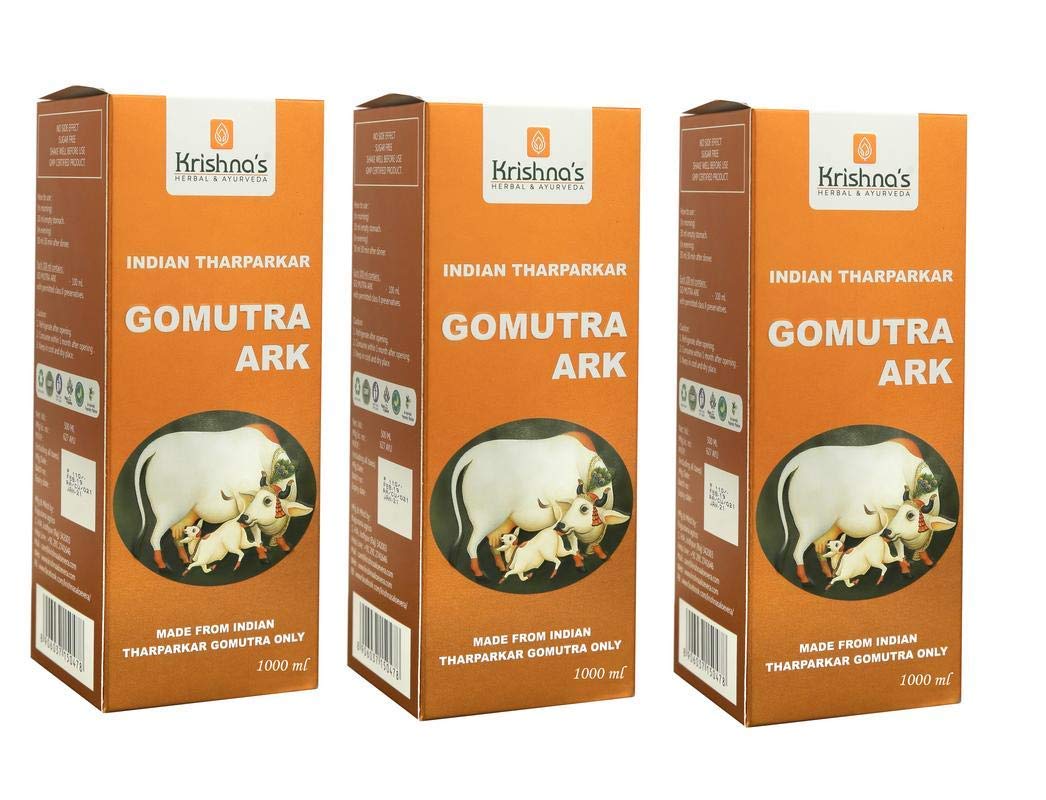 KRISHNA'S HERBAL & AYURVEDA Gomutra Ark (500ml, Pack of 3)