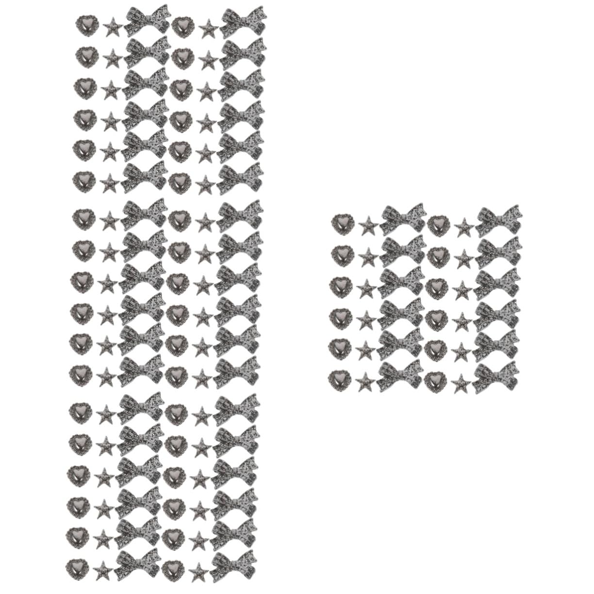 Healvian 120pièces Charms Métalliques Pour Décoration Accessoires Vintage Nail Art Alliage Pour Femmes Design De Manucure Créatif