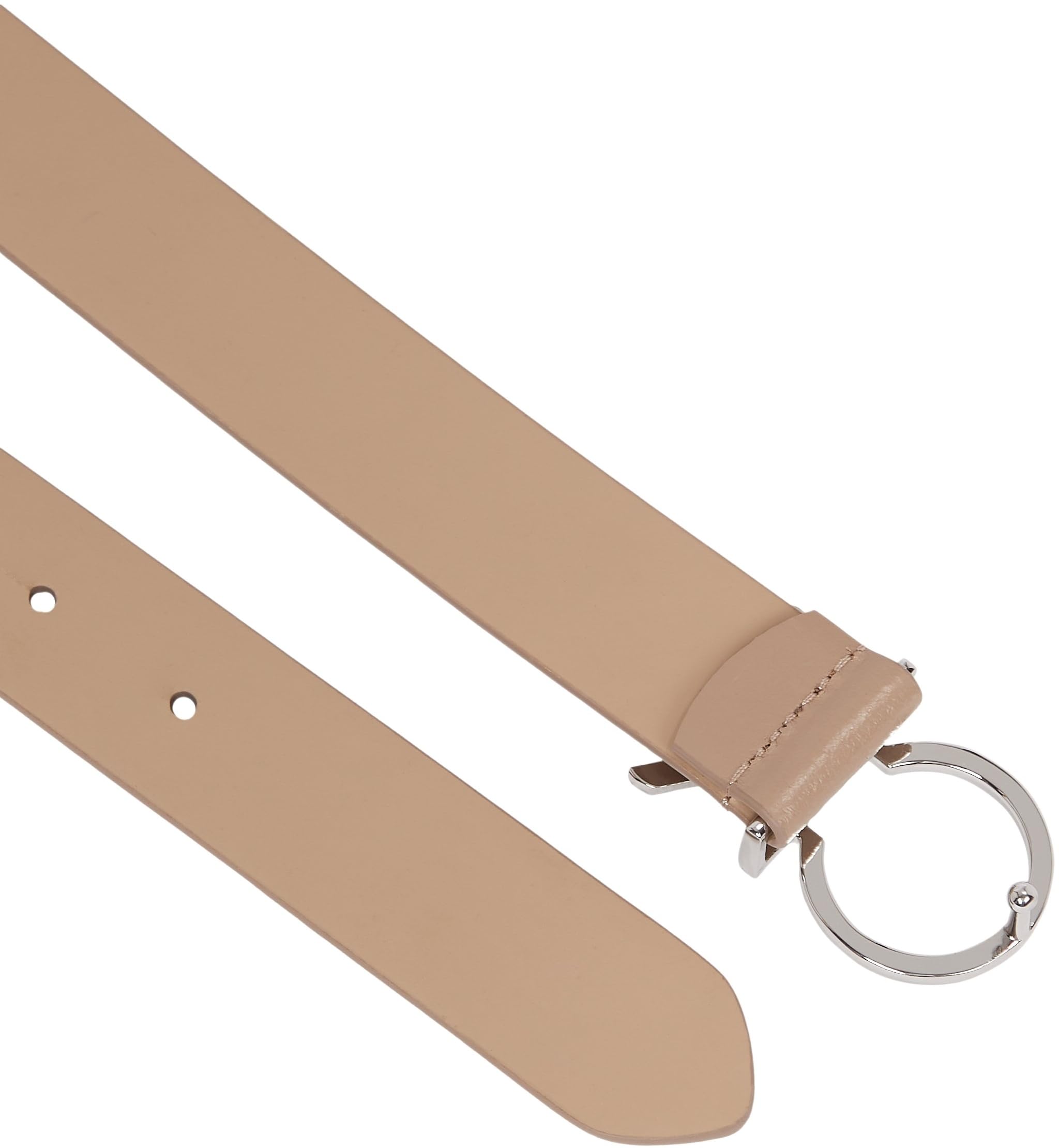 Calvin Klein Femme Ceinture Re-Lock Logo Belt 3,0 cm Cuir, Beige (Chanterelle), 65 cm