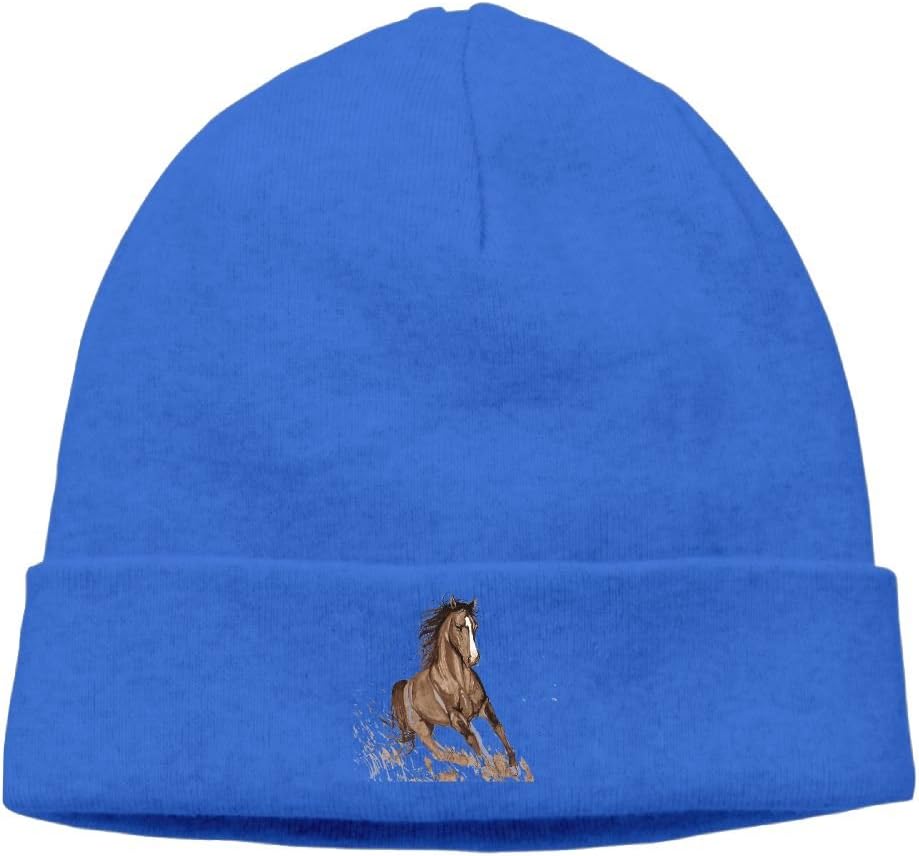 Mcqrif Handsome Horse Beanies Caps Skull Hats Unisex Soft Cotton Warm Hedging Cap,One Size